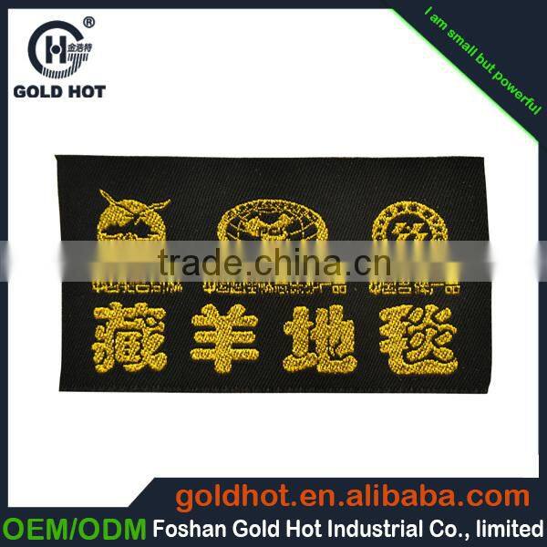 wholesale garment woven label/tag/customized clothing embroidered logo/satin label