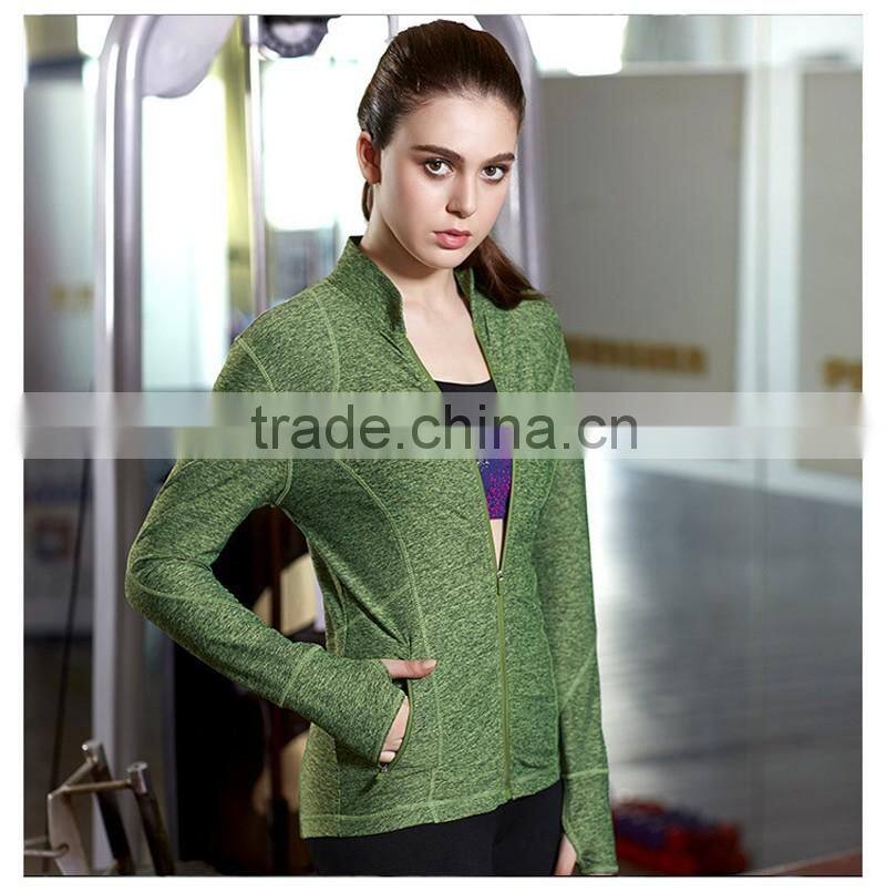 (OEM/ODM Factory)2016 OEM active sportswear sports jacket women spandex sportswear