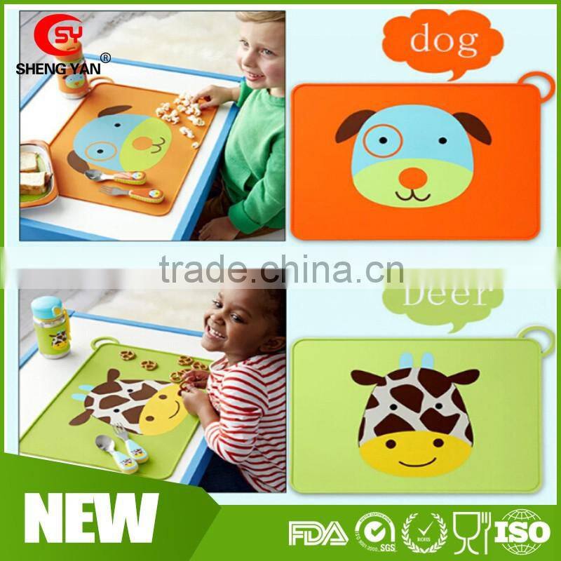 Heat resistant easy washing children silicone placemat,silicone eat mat