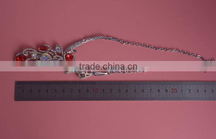 Bridal Phoenix Necklace and Earring Fashion Colorful Crystal Jewelry Set