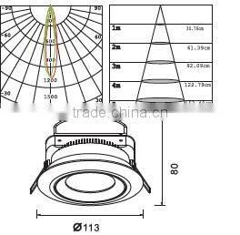 3/4/6/8 inch 2013 Hot Sale high quality led downlight with CE ROHS