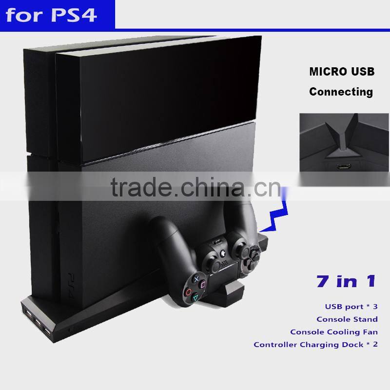 7-in-1 Compatible for ps4 console and controller charging stand
