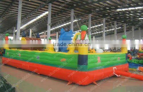 Blue cat paradise inflatable jumper 5x8m kids game