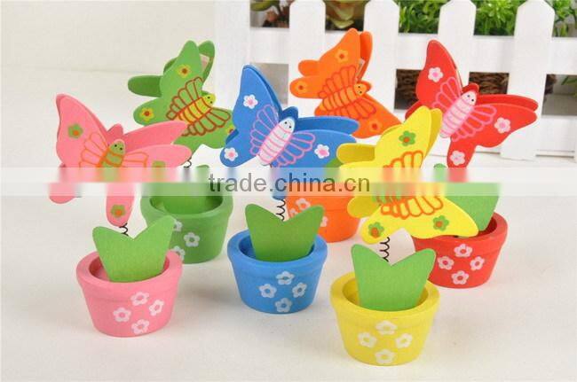 Wooden flower pot decoration items table card holder