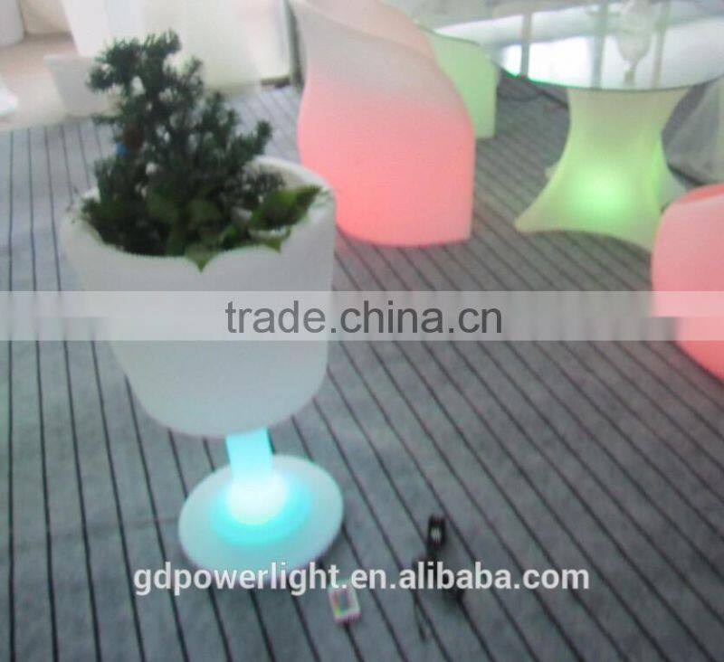 PE plastic Flowerpot with LED light YXF-4576