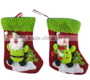 plush christmas socks/Cute christmas decoration socks/cheap christmas socks