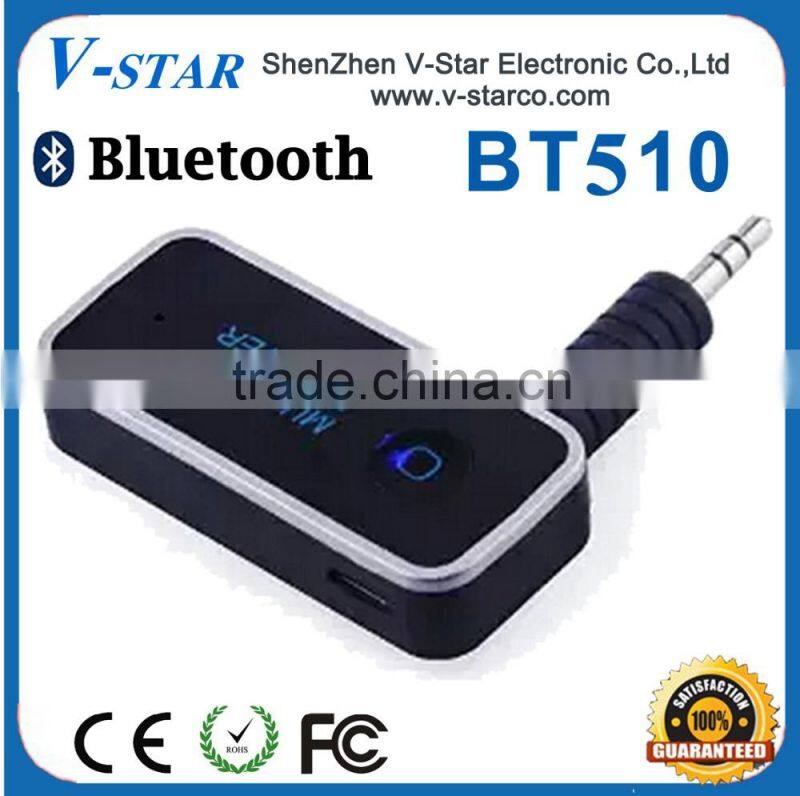 NFC-Enabled Wireless Portable Stereo Bluetooth Adapter with 3.5mm Output - for Car Music Sound System -