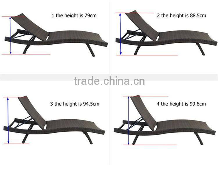Beach Chaise Wicker Lounge Chair Outdoor Furniture Wholesale Deck Chairs Rattan Sun Deck Chair