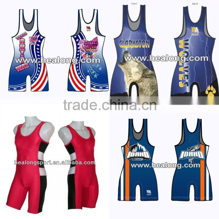 wholesales custom sublimation wrestling singlet. cool dry fit wresting vest , cheap wresting uniforms for sale