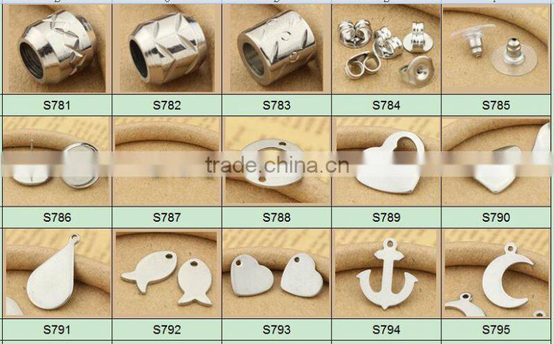 S724 Stainless Steel round ball Pendant ends