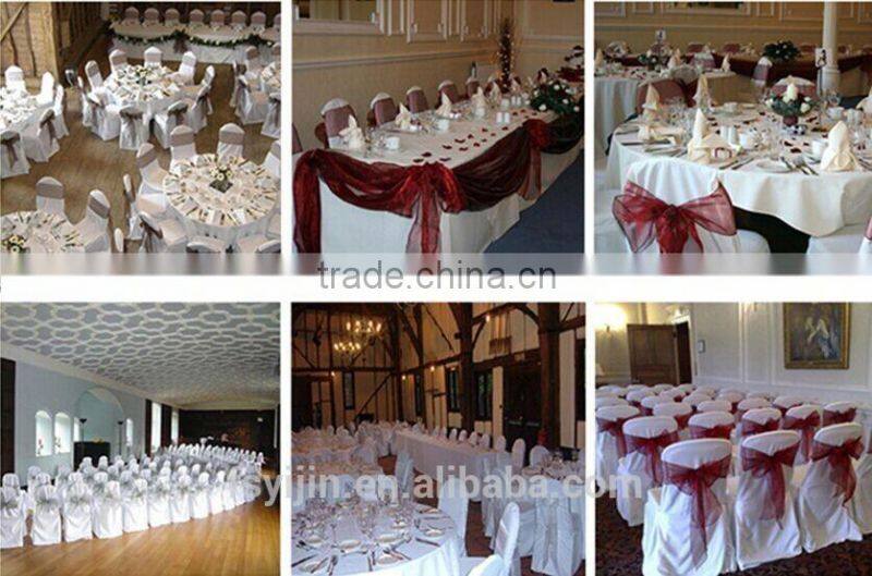 popular round plain spandex wedding table cloth