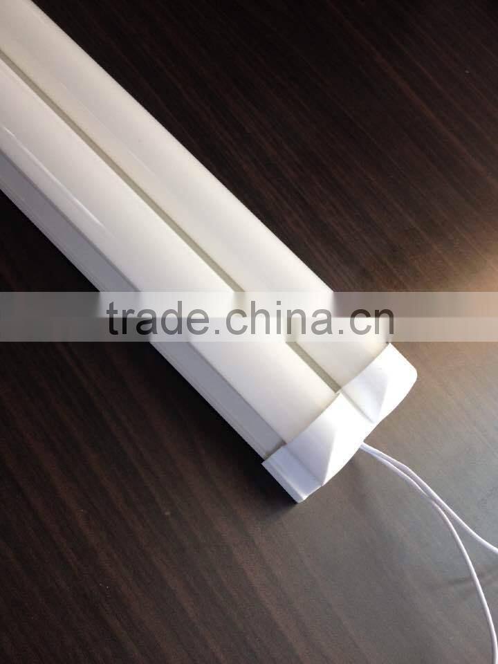 1200mm Integrated t8 tubes wholly plastic smd2835 100-265V 90lm/w 30w 4ft led double tube fluorescent lamp