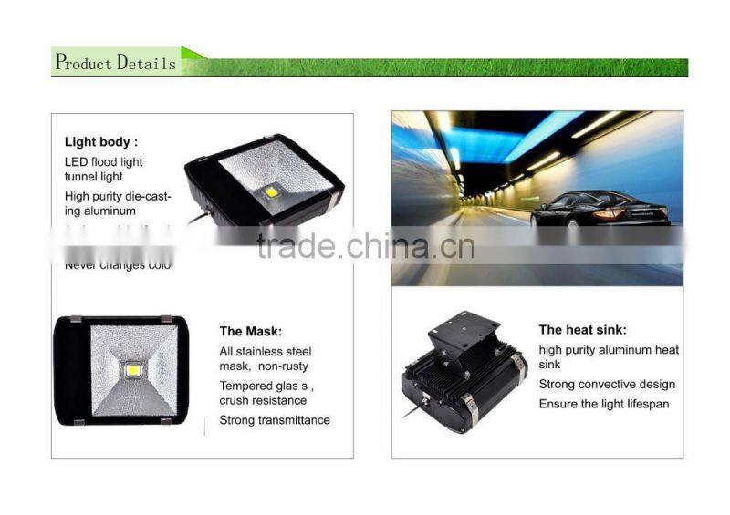 China products 80W multi-power ac85-265V 45mil chip CE ip65 factory price outdoor led flood light high quality led tunnel light