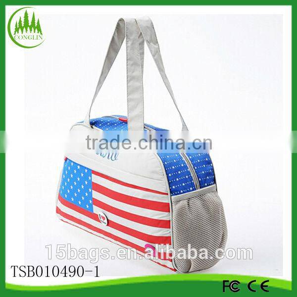 2015 new arrival wholesale outdoor quality polyester handle travel bag men