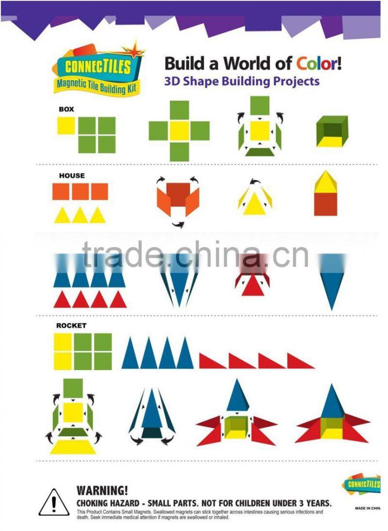 Hot Sale Kids Supermarket Building Block Abs Material Safe Block Toy Set