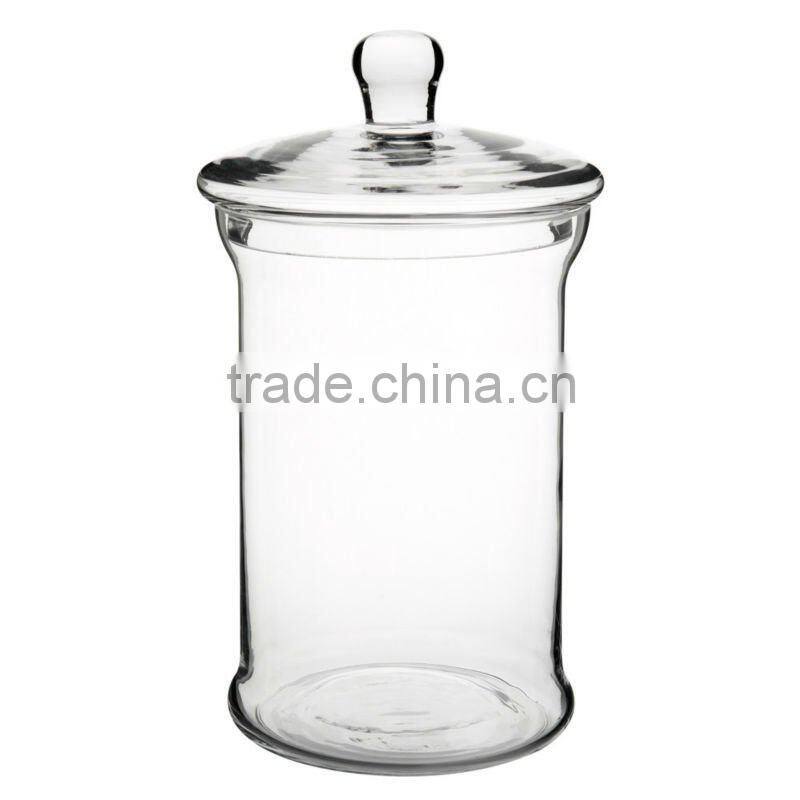 Anna candy jar, glass storage jar, glass biscuit box