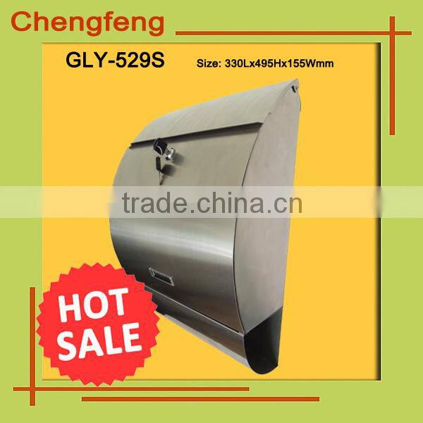 hot sale wall mounted stainless steel mailbox