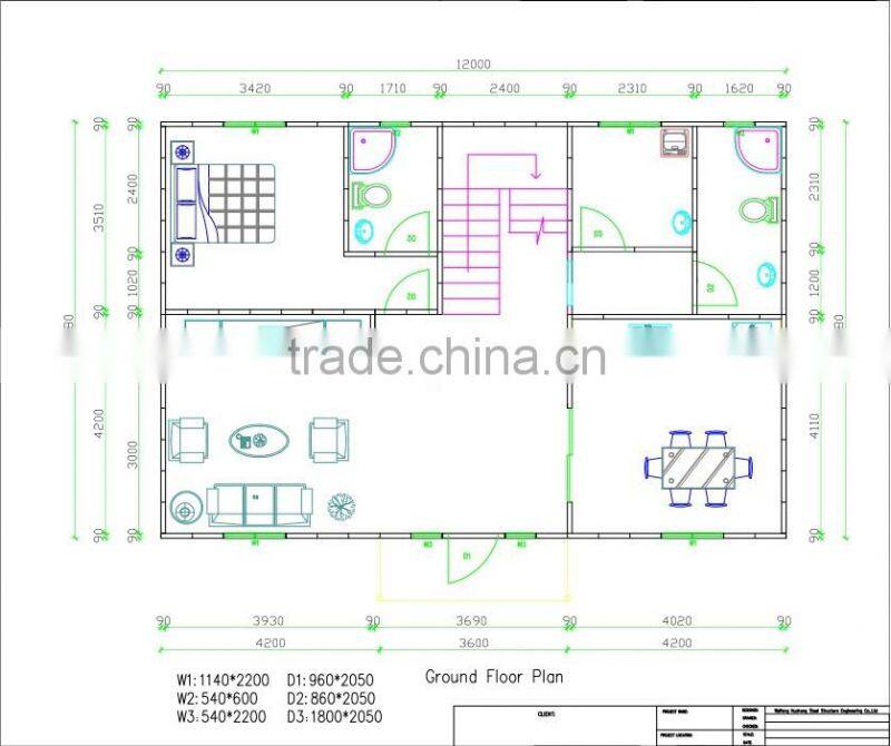 Two Storey MOst Economical Prefabricated living prefab house fr earthquake proof