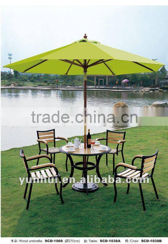 Grass usage Olefin fabric Hotel wooden big parasol