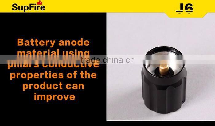 Supfire J6 Rechargeable Led Flashlight 3 Modes Portable Torch