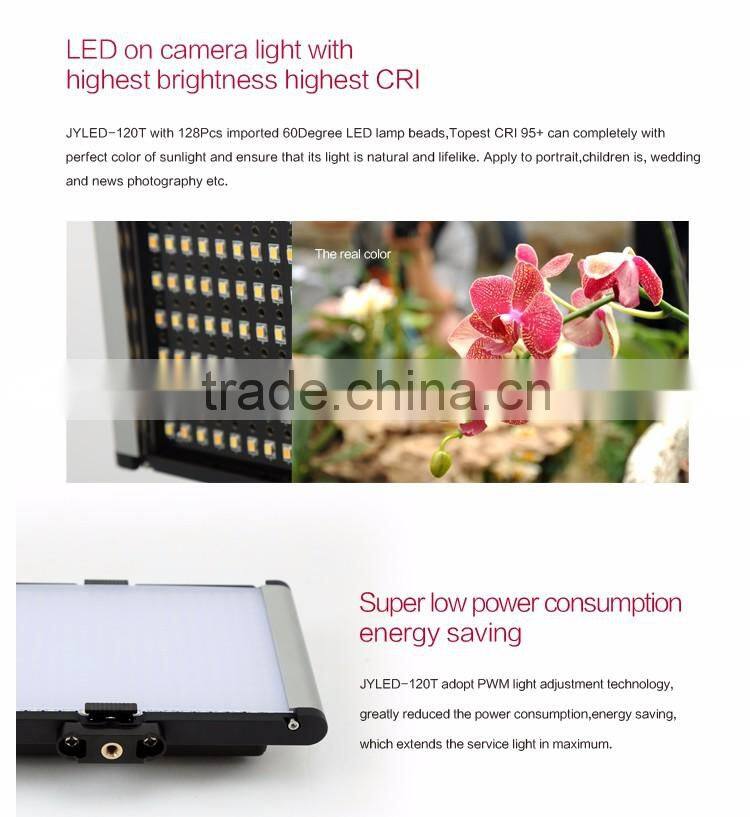 Newest unique CRI95 photographic lighting kit 30W battery powered mini studio led light with hot shoe ball mount