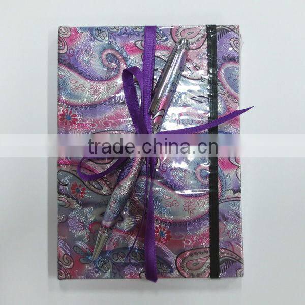 Metal ballpoint pen and notebook gift pen set, item no. B1226+NB-001