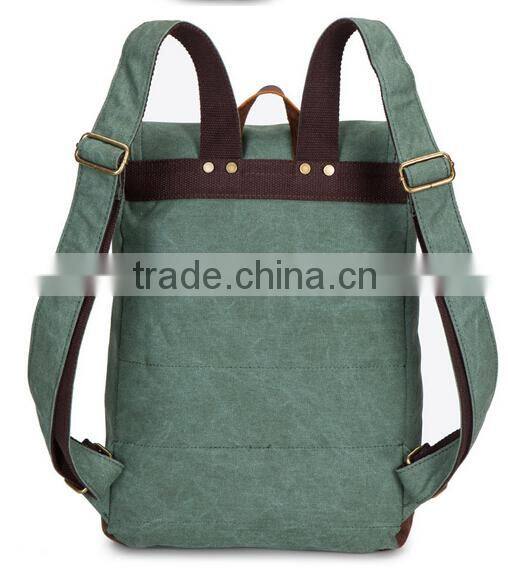 Unisex New Style Retro Vintage Waterproof Waxed Canvas Soft Laptop Backpack Travel Backpack For Young