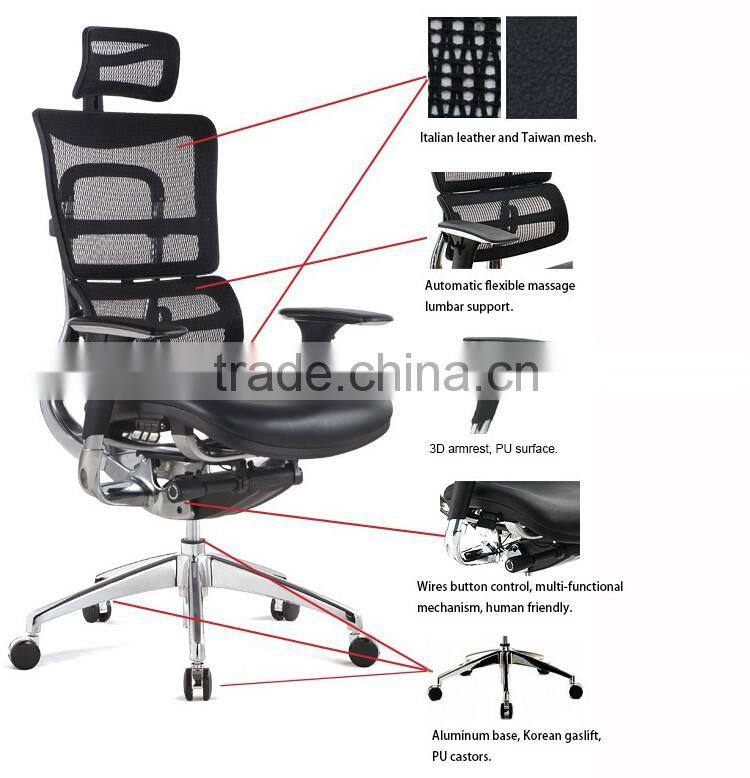 high back with headrest swivel executive ergonomic office chair