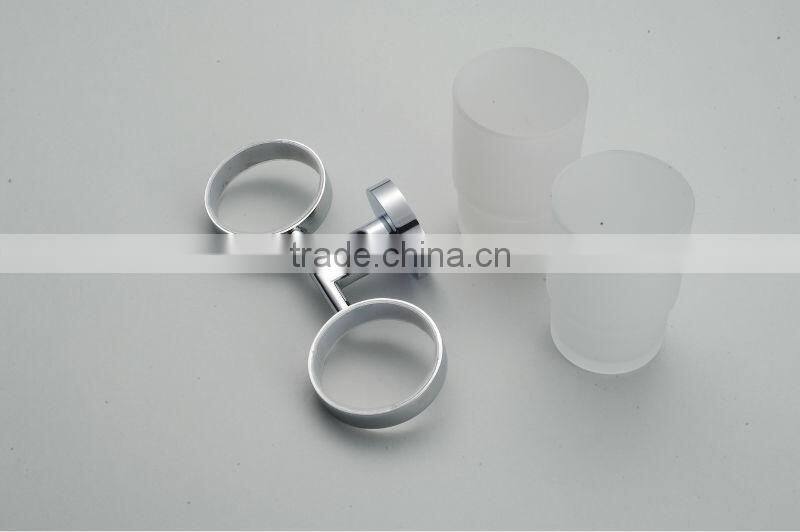 bathroom double glass holder
