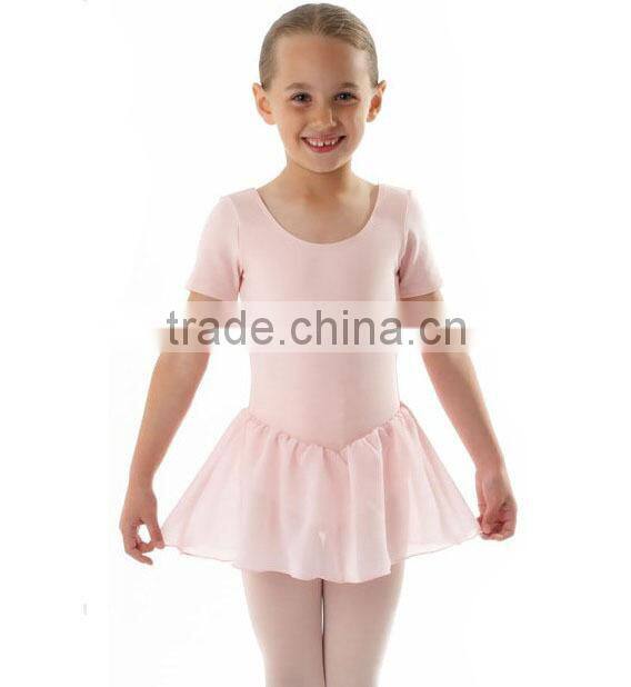kids dance leotards with chiffon skirt SL044