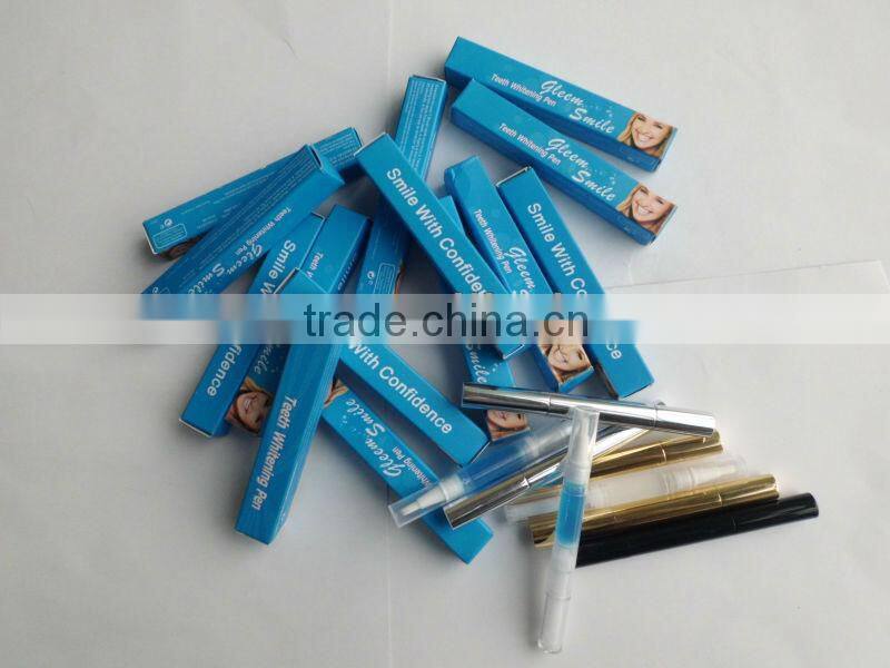 white smile teeth whitening clear pen with nice retail box(CE)