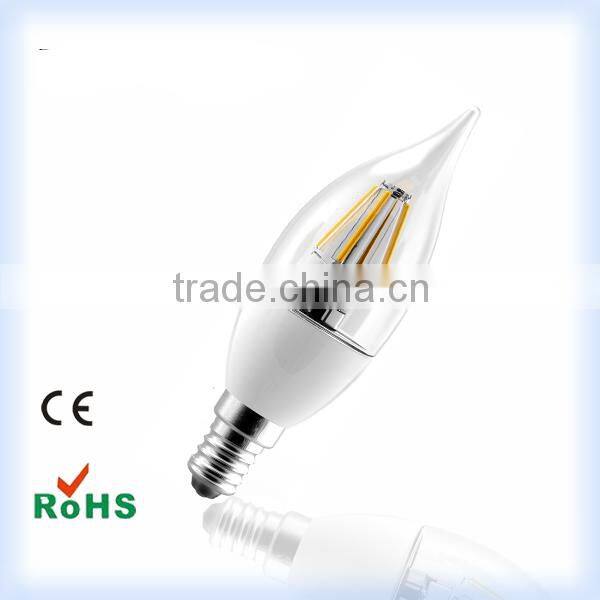 2.5W LED Candle Bulb E14/E26/E27 Glass Cover 100-240V CE/ROHS/UL Epistar Chip