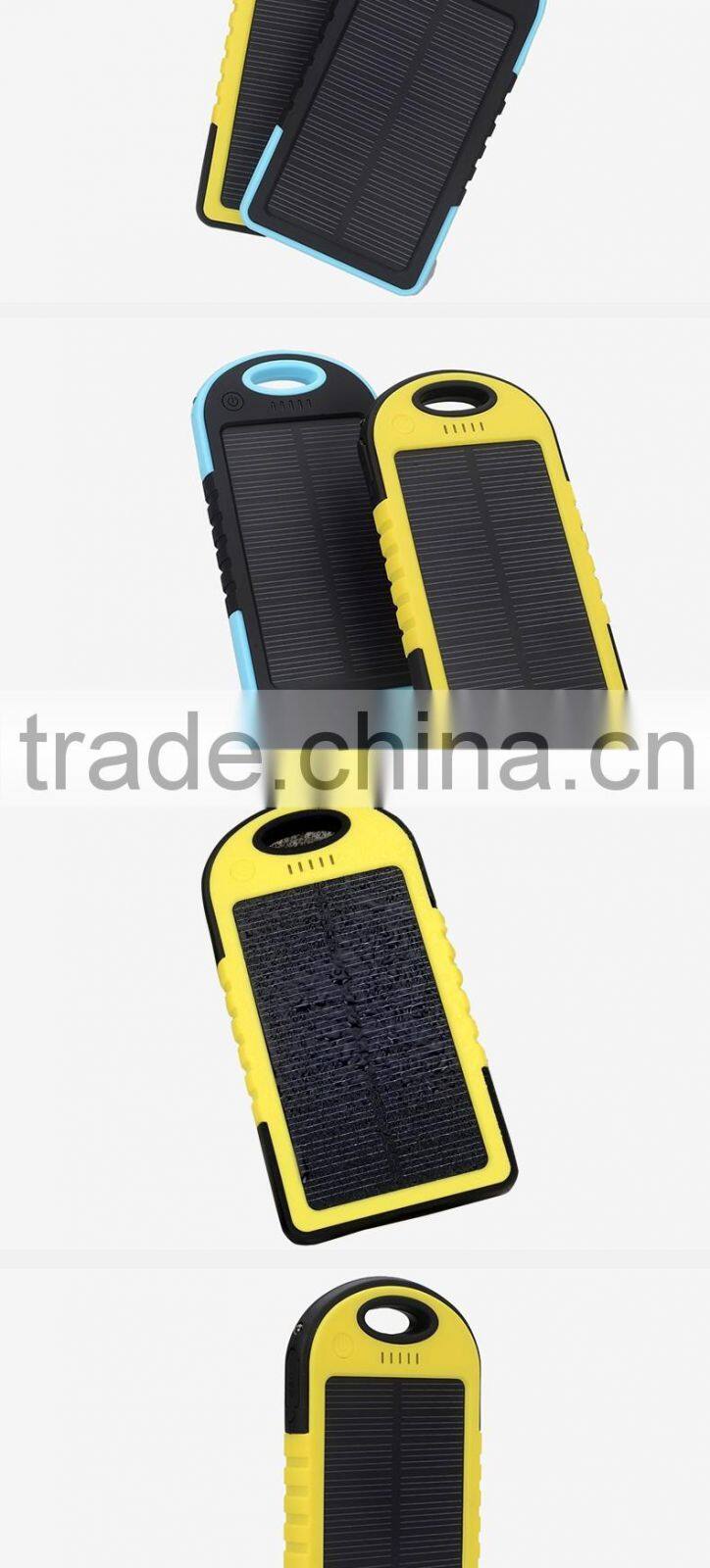 Solar power bank polymer power bank Three proofing Mobile power supply factory OEM 8000mah power bank Charging treasure