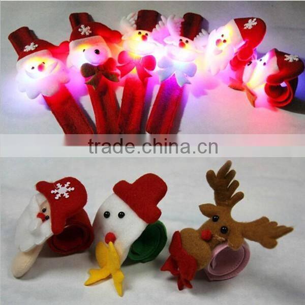 santa claus slap christmas led bracelet custom christmas party bracelet