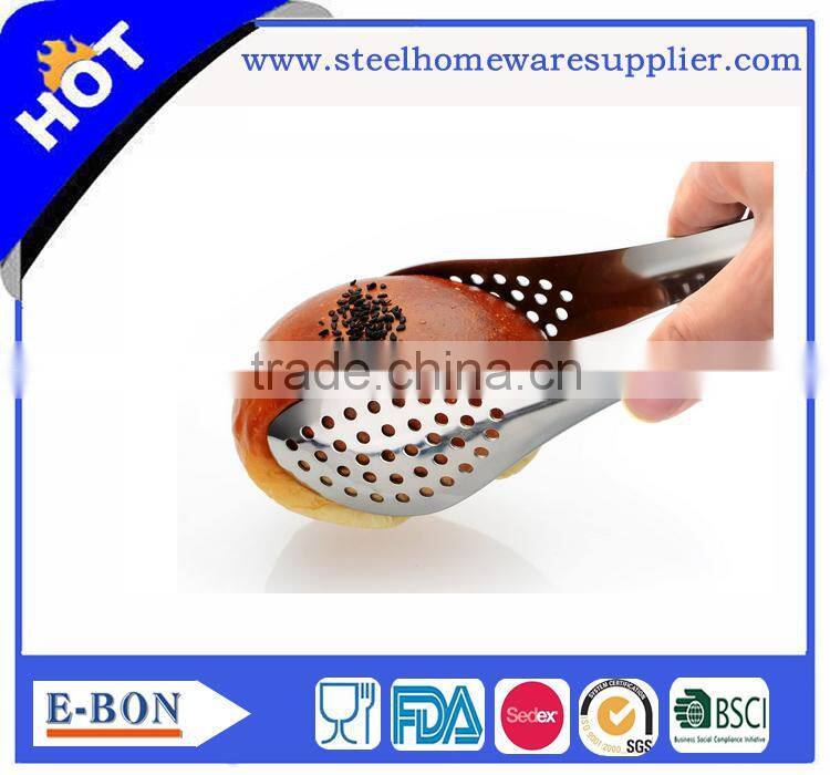 Premium 100% Stainless Steel Food Barbecue Tongs