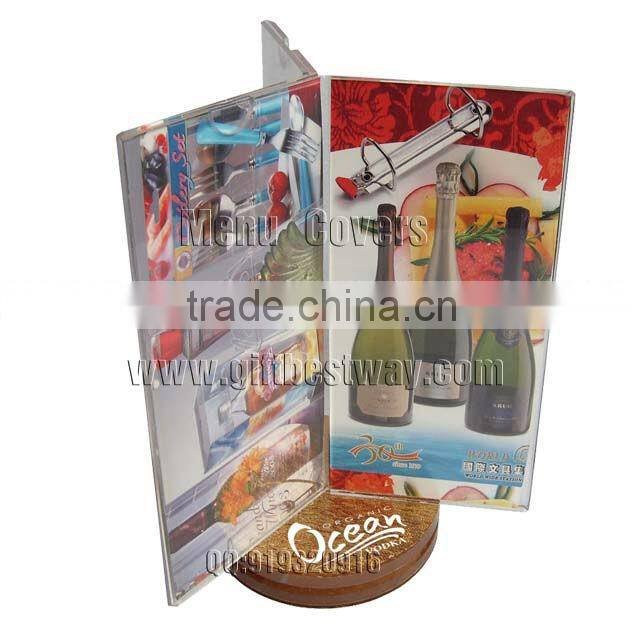 Acrylic menu holder ,acrylic menu holder,promotional restaurant table menu