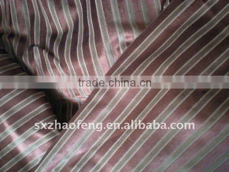 stripe velvet upholstery fabric