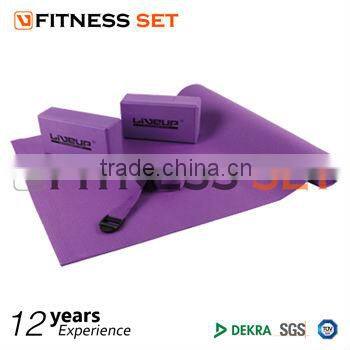 pvc yoga set with yoga mat and yoga brick