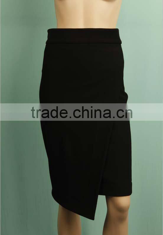 2016 MIDI LENGTH FASHION TIGHT BLACK OFFICE UNIFORM SKIRT