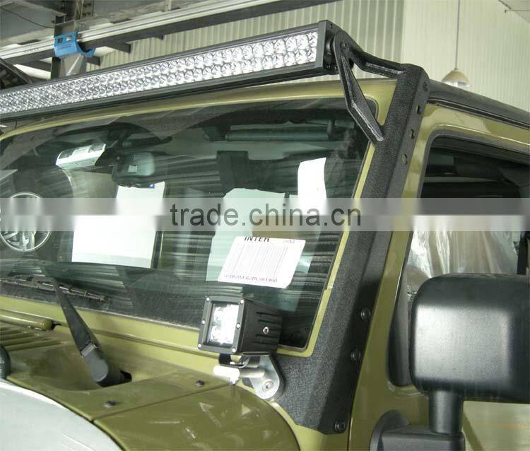 Steel Windscreen Mount Bracket For LED Work Light Bar Fit Jeep Wrangler Hot