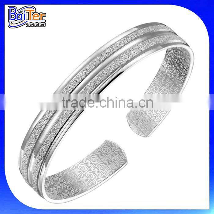 Custom Women Adjustable Cuff Bangle In 925 Sterling Silver Cuff Bracelet/Solid 925 Sterling Silver Bangle Bracelets Wholesale