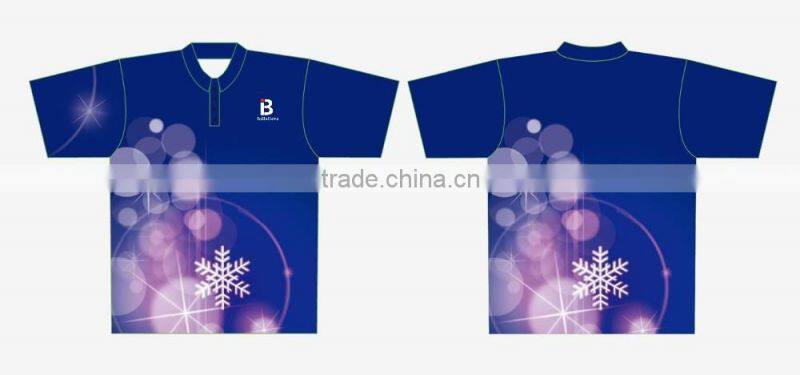 Custom polyester hot sale sublimation sky blue polo shirt
