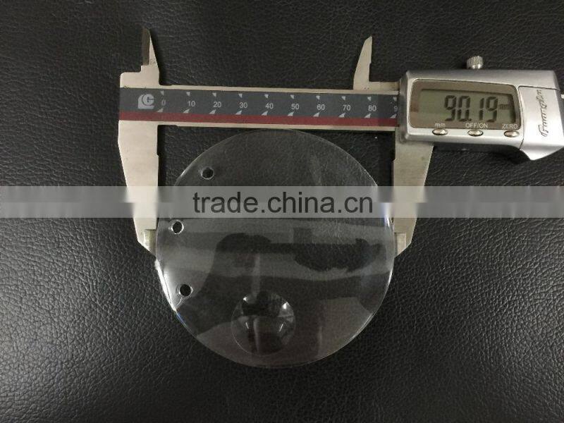 Acrylic magnifying glasses,diameter 90mm double convex optical lens