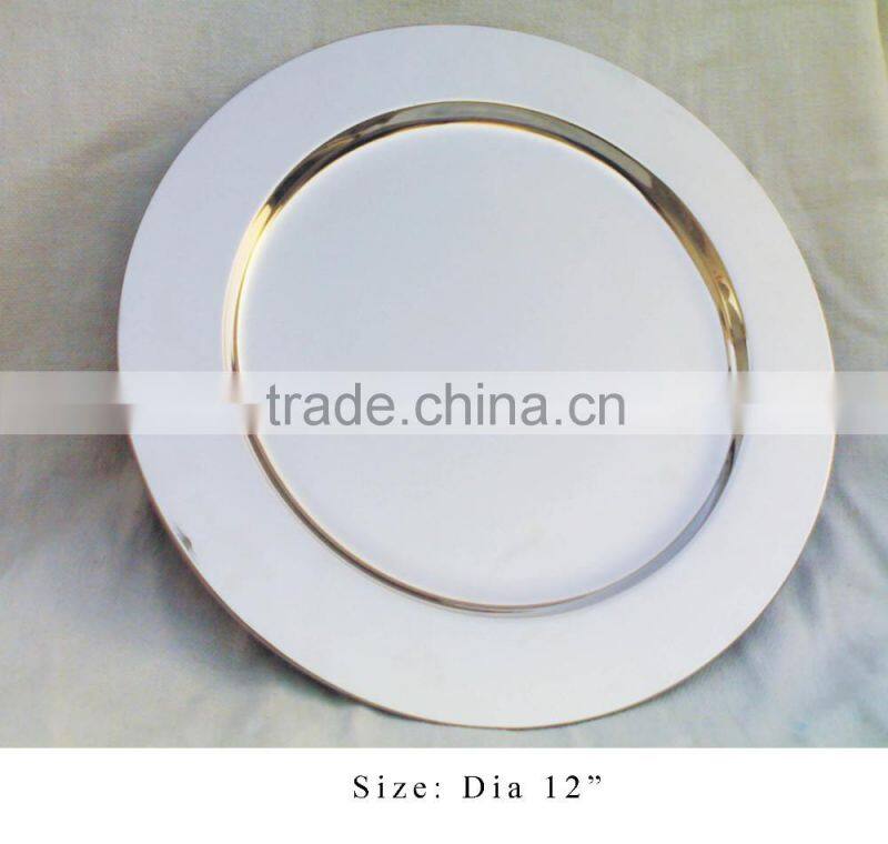 Hot Silver wedding Charger plate