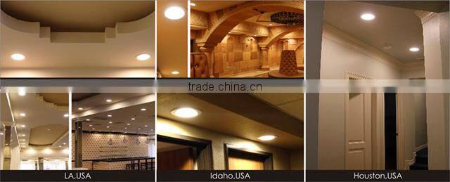 Interchangeable 5-Inch or 6-Inch IC/UL 6" recessed led light with White Trim