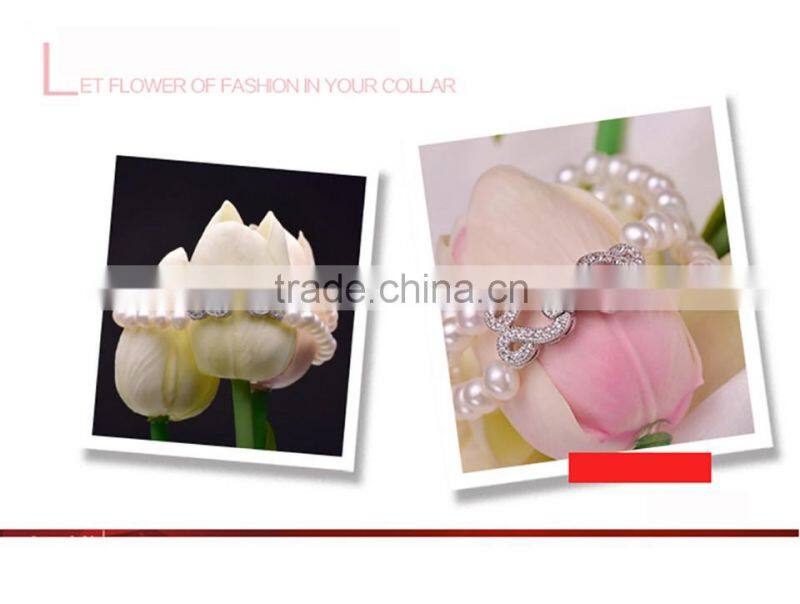 Fashion Elegant fresh water white color real pearl bracelets for women