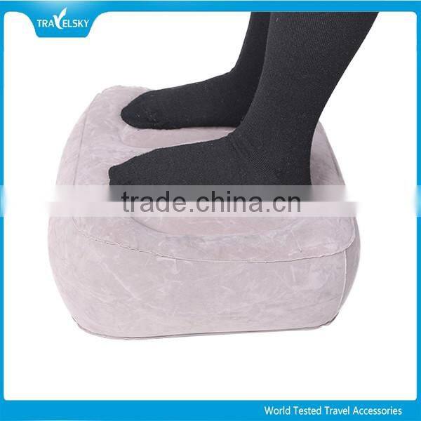 Travelsky 13407 Flocked PVC Travel Inflatable footrest