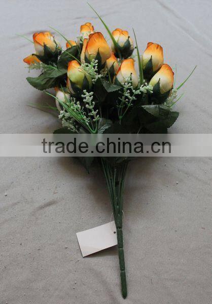 18 heads fatory making artificial flower rose bud silk rose bud