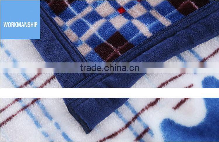 Rotary printed color flannel fleece blanket