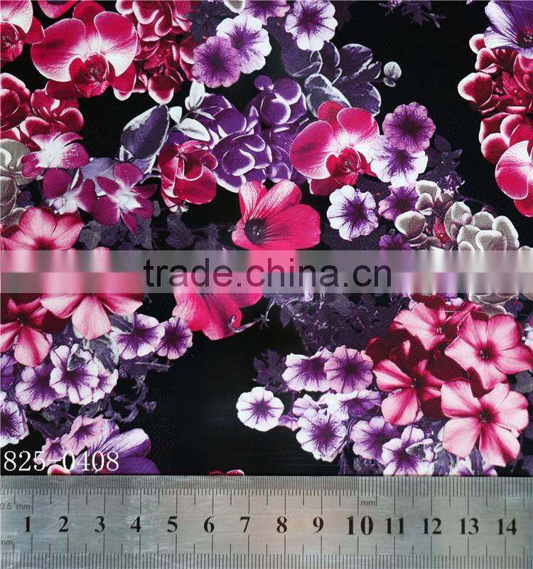 Carving pattern leather shoes flower distressed pu artificial leather